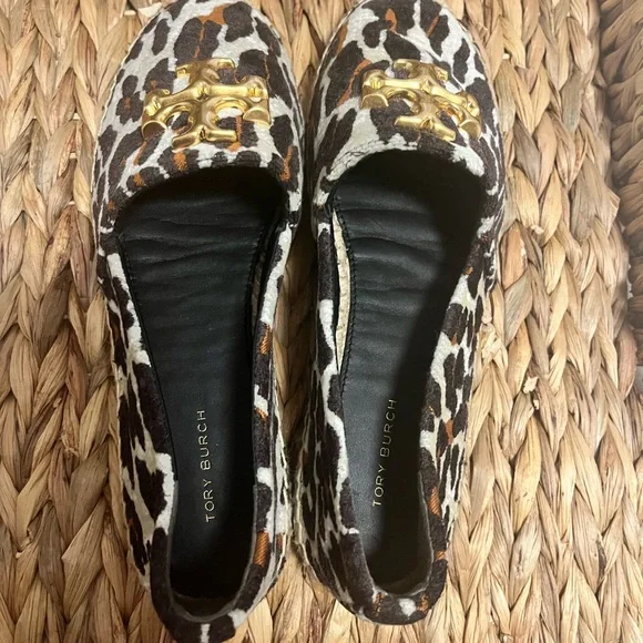 Tory Burch Leopard Print Espadrilles with Gold Accent - Picture 3 of 5